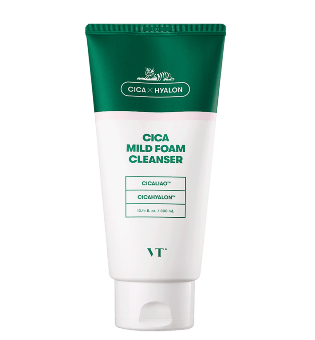 VT COSMETICS Cica Mousse Nettoyante Douce 300ml 10 oz Taille Économique Glowiss