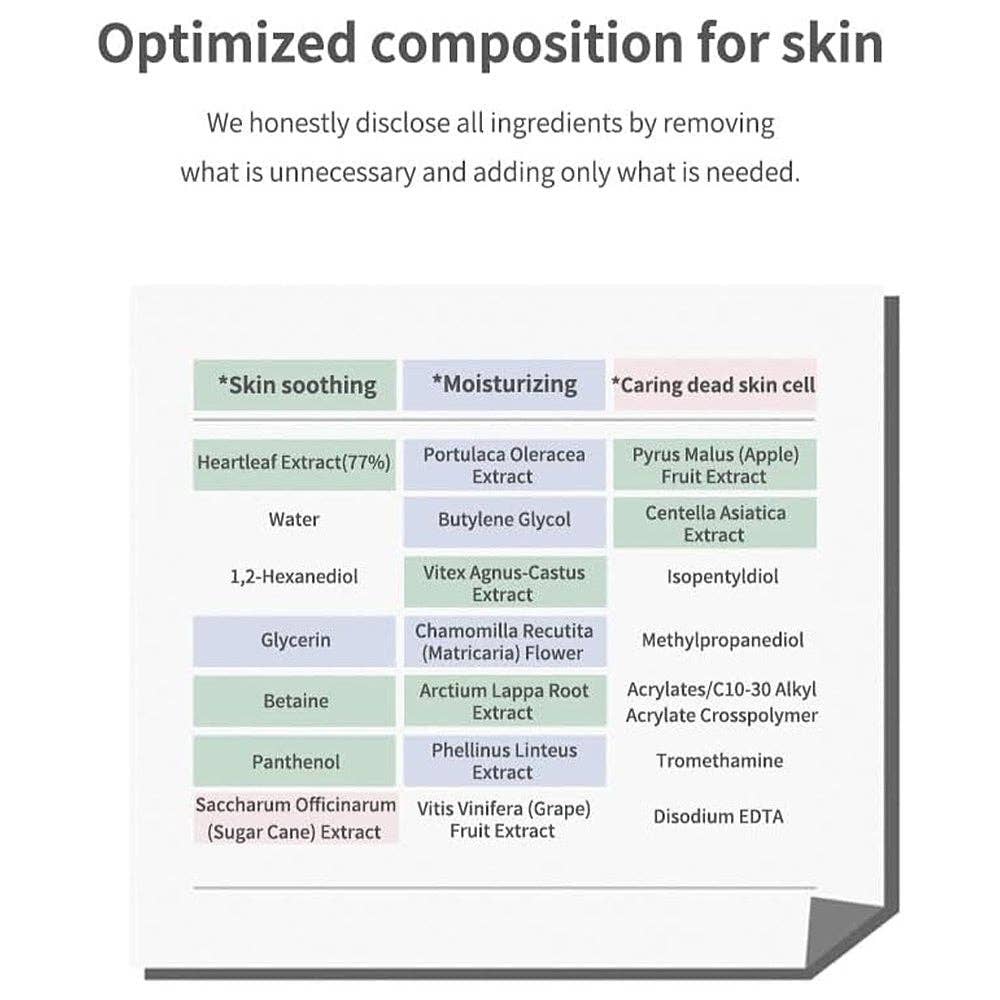 Tonique apaisant Anua Heartleaf 77 % Zavily