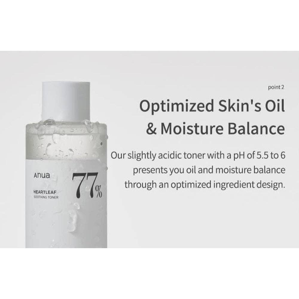 Tonique apaisant Anua Heartleaf 77 % Zavily