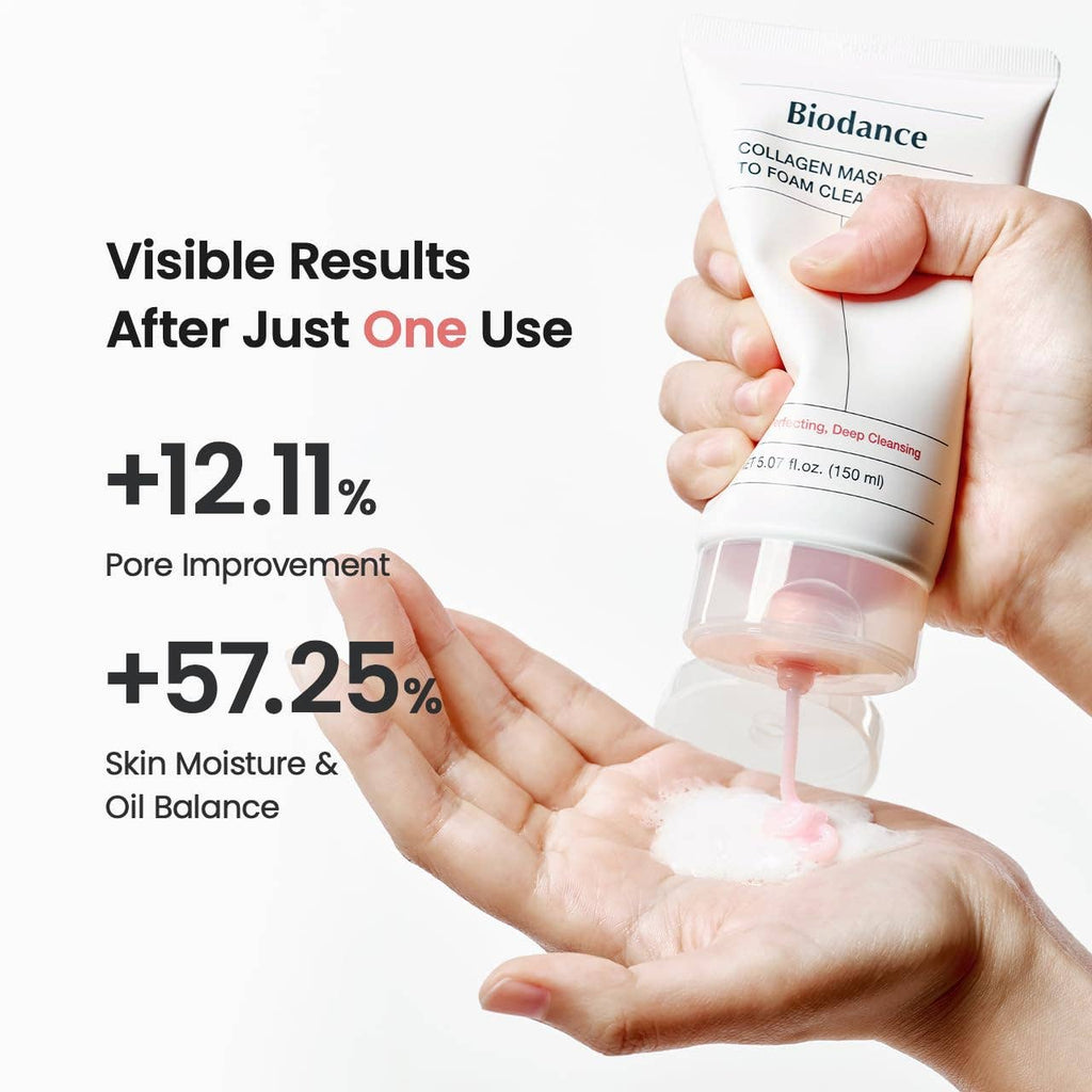 Nettoyant moussant au masque de collagène BIODANCE 150 ml (5,07 fl. oz.) Glowiss