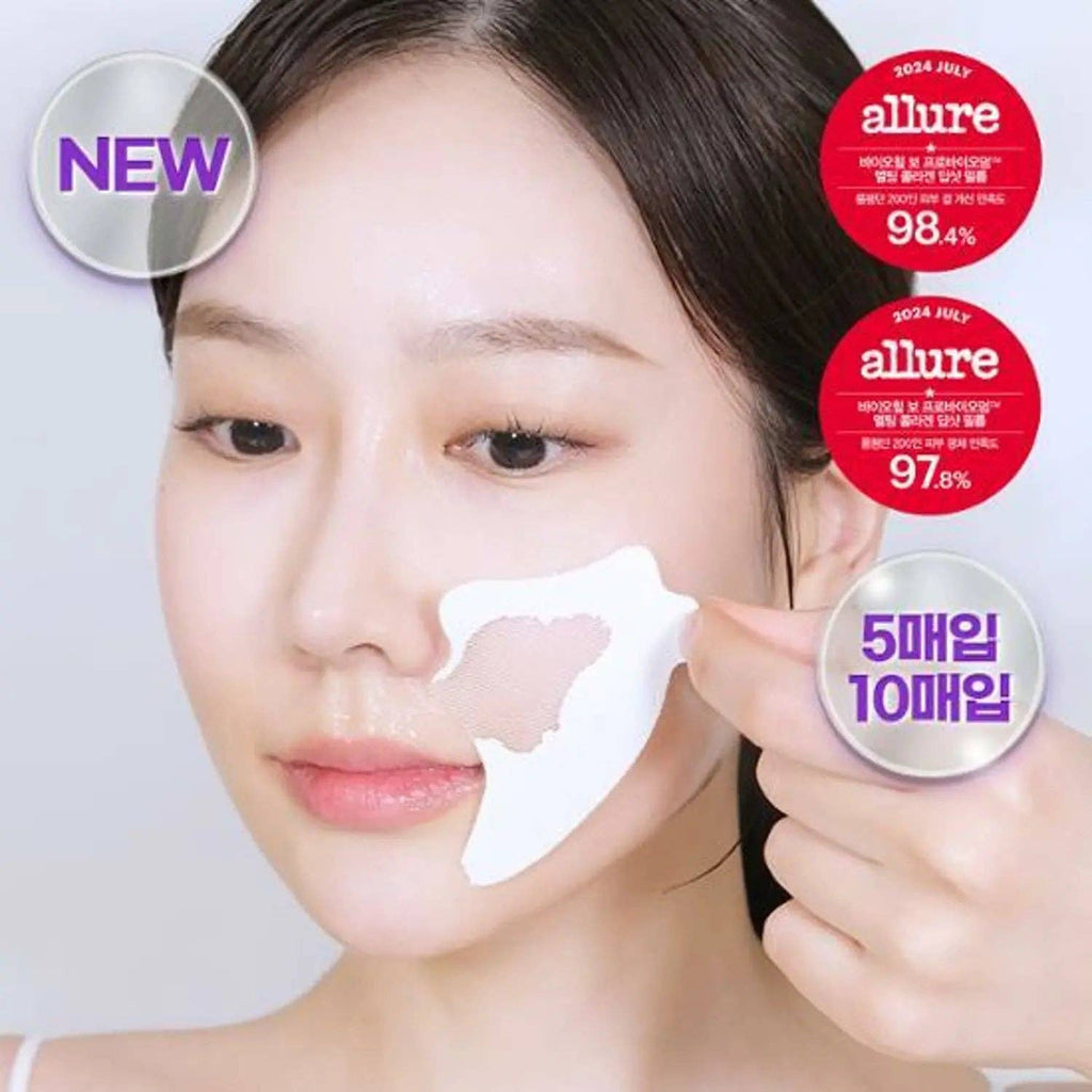 BIOHEAL BOH Probioderm Melting Collagen Deep Shot Sex Nasolabial Shot et film pour joues, lot de 5 portions (+ eau au collagène 91, brume, 15 ml) Glowiss