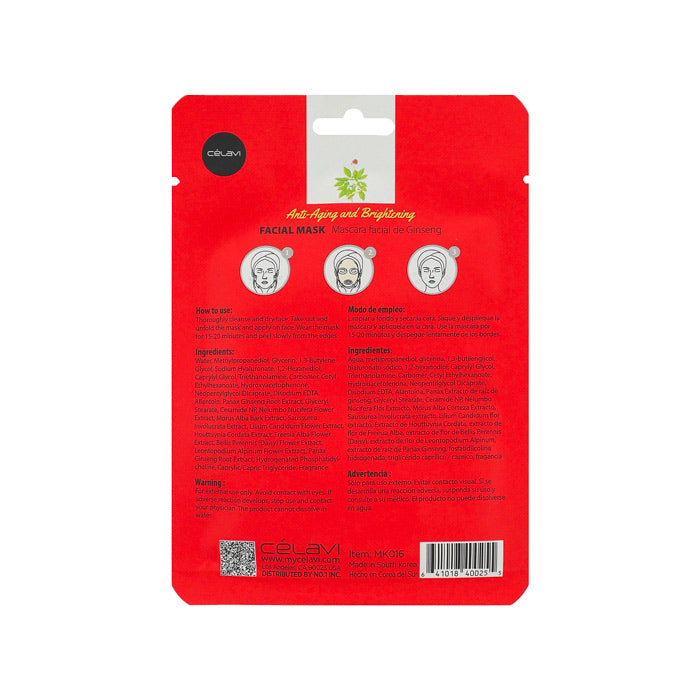 CELAVI Masque Tissu Ginseng CELAVI