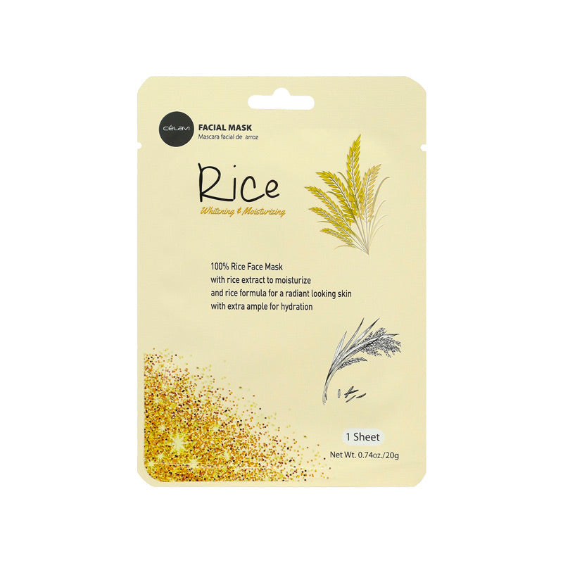 CELAVI Masque Tissu au Riz Hydratant CELAVI