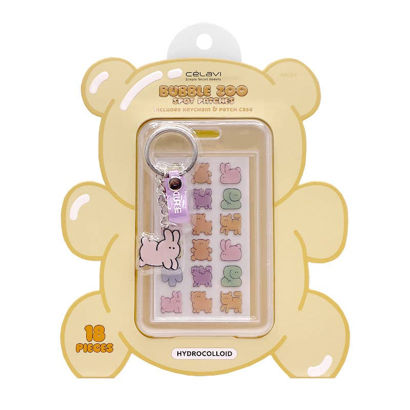 Celavi AP004 Patchs Anti-Imperfections Bubble Zoo avec Étui et Porte-clés - 12 PINEAPPLE Beauty