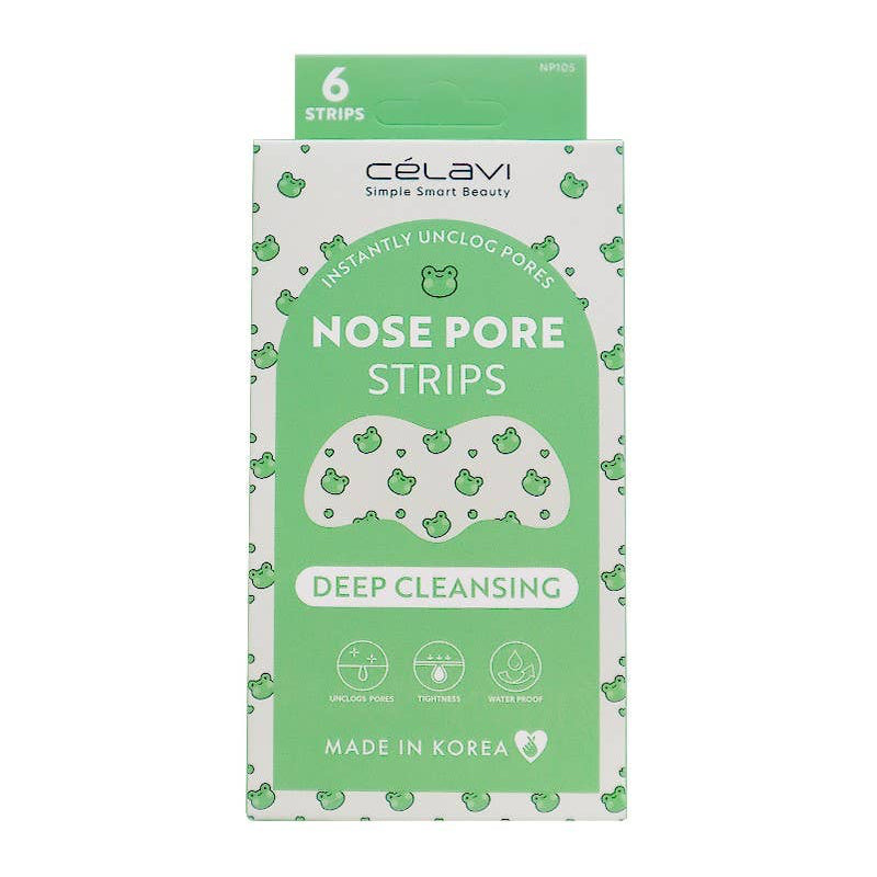 Emballage des Bandelettes Nettoyantes Pour Pores Nasaux Celavi NP105 - 12 Pièces de PINEAPPLE Beauty, design mignon et coloré avec motifs de pommes.