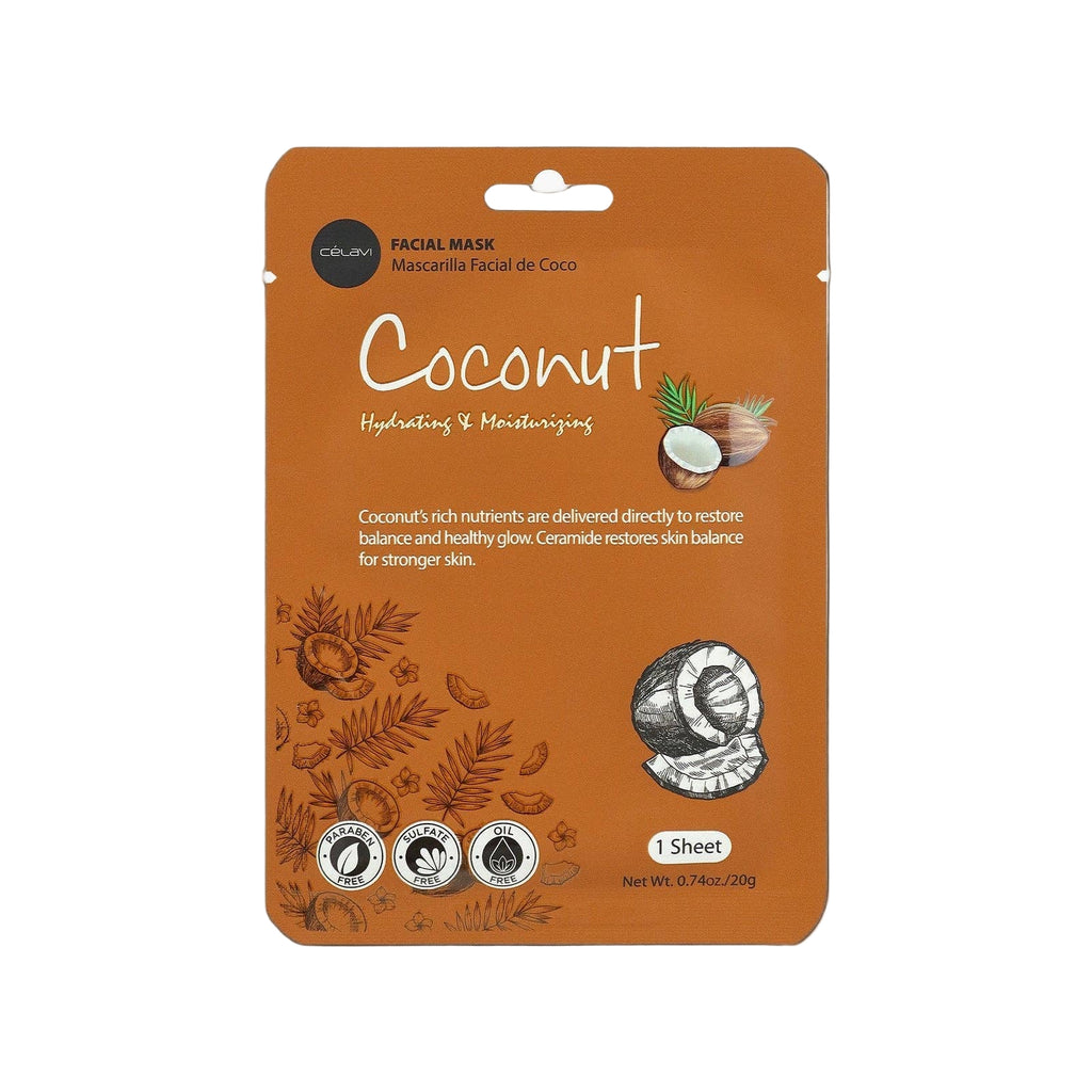 [CÉLAVI] Masque en feuille pour le visage - Noix de coco My Wholesale Fashion