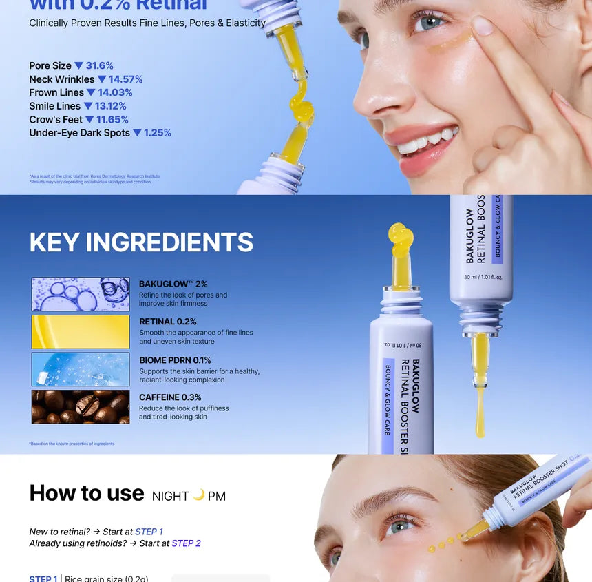 Ongredients - Bakuglow Retinal Booster Shot 0,2% Kawaika shop