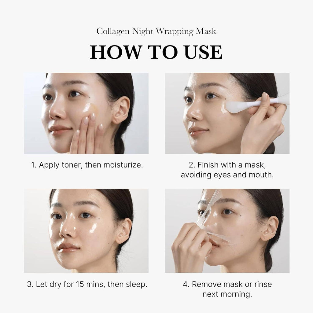 Masque facial pelable enveloppant au collagène MEDICUBE pour la nuit 75 ml Glowiss