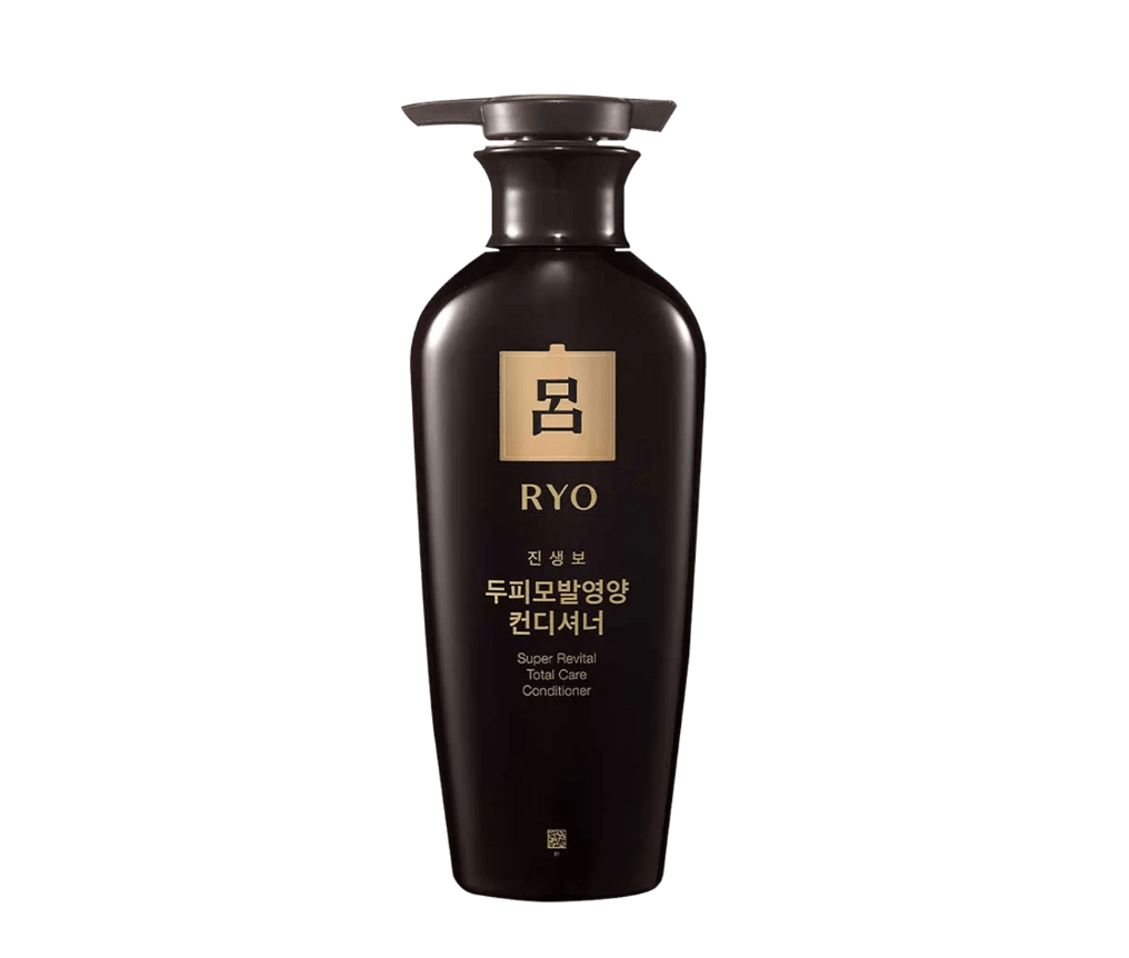 Flacon d'après-shampooing RYO Anti-Chute de 400 ml avec ginseng pour cheveux normaux et secs, produit par Glowiss.