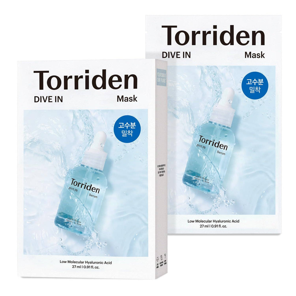 Masque en feuille pour le visage à l'acide hyaluronique Torriden DIVE-IN 1 feuille Glowiss