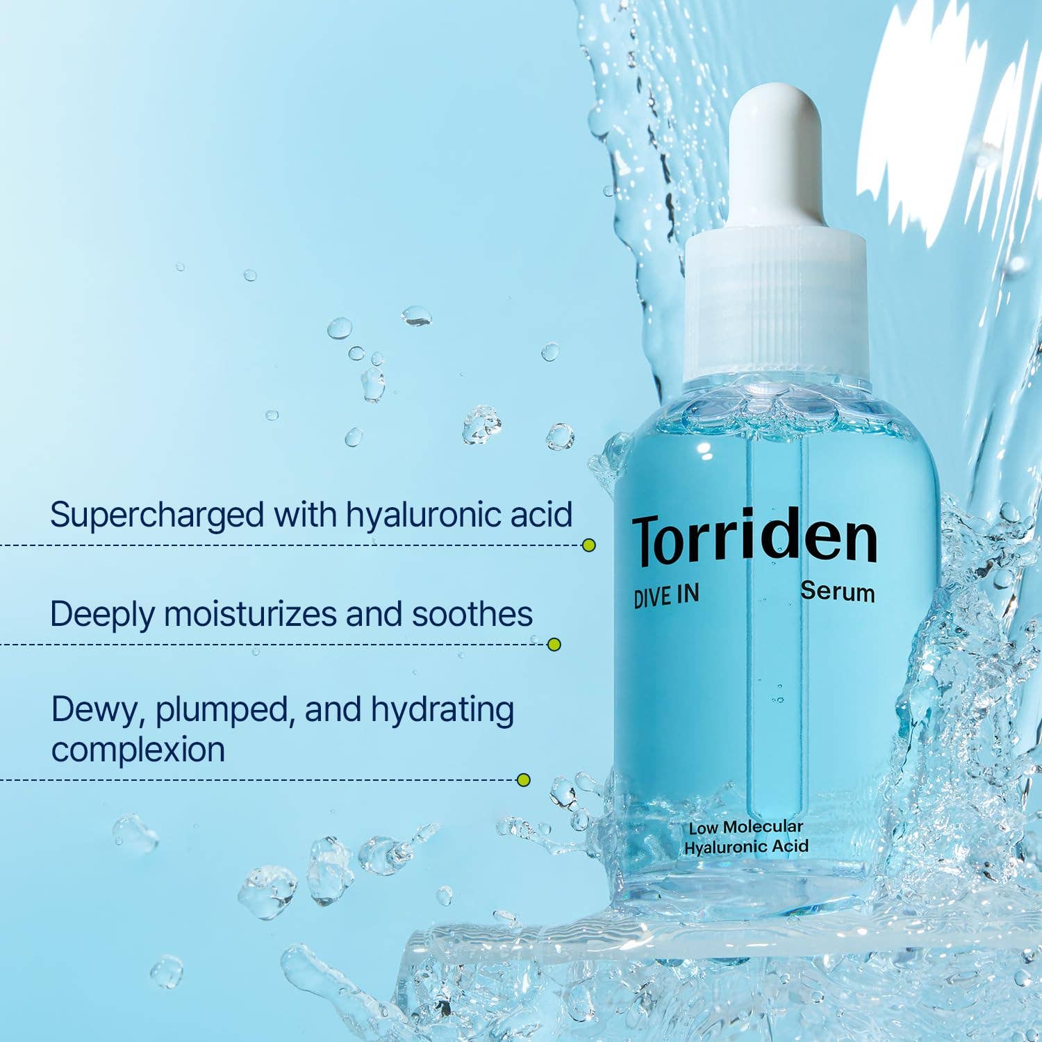 Sérum à l'acide hyaluronique à faible poids moléculaire Torriden DIVE-IN 50 ml Glowiss
