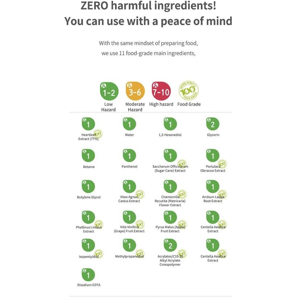 Tonique apaisant Anua Heartleaf 77 % Zavily