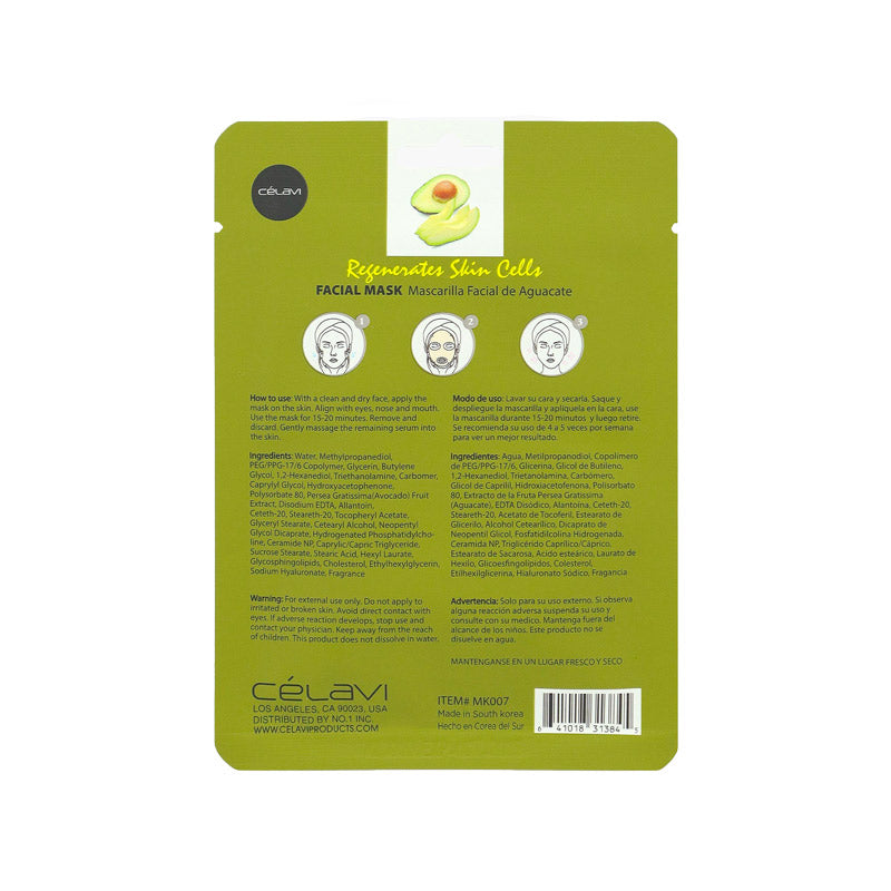 CELAVI Masque Tissu Avocat CELAVI