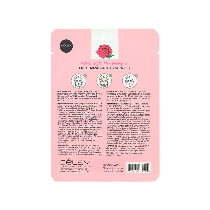 CELAVI Masque Tissu Eau de Rose CELAVI
