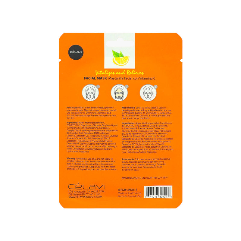 CELAVI Masque Tissu Vitamine C CELAVI