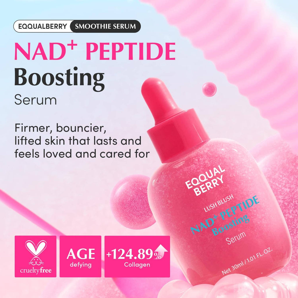Sérum Smoothie Boostant aux Peptides EQQUALBERRY NAD+ 30ml 1,01oz Glowiss