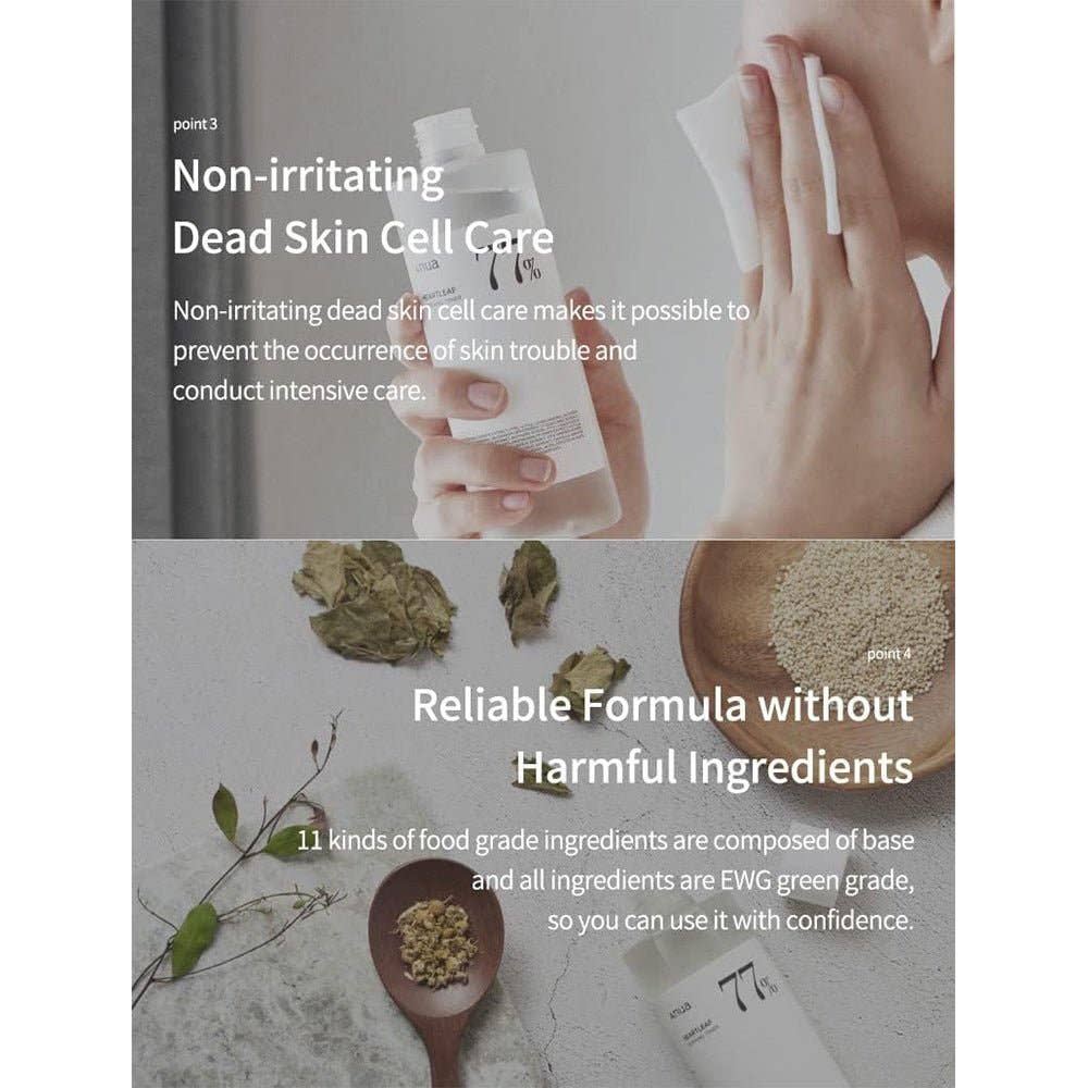 Tonique apaisant Anua Heartleaf 77 % Zavily